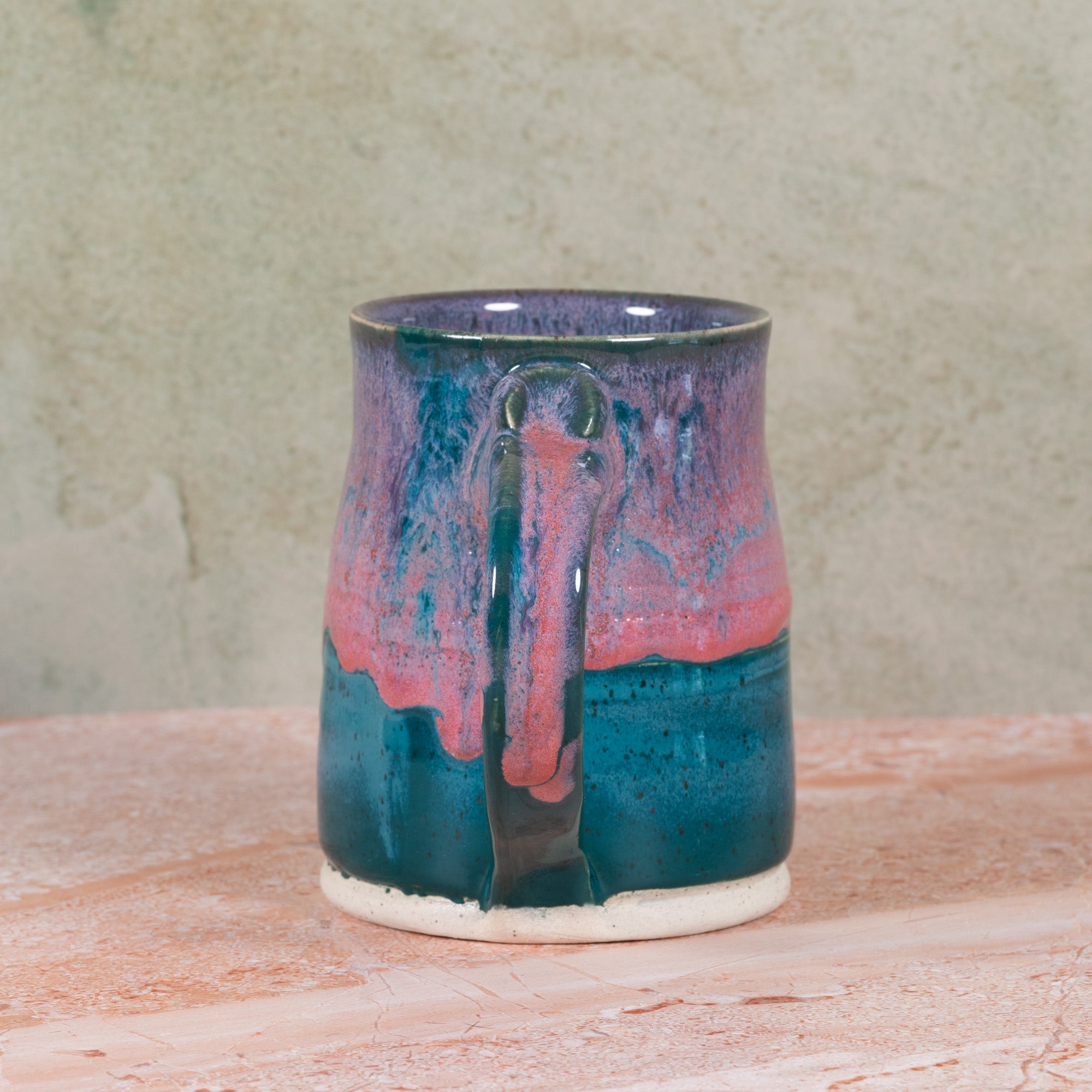 Pink/Teal Handmade Ceramic Mug