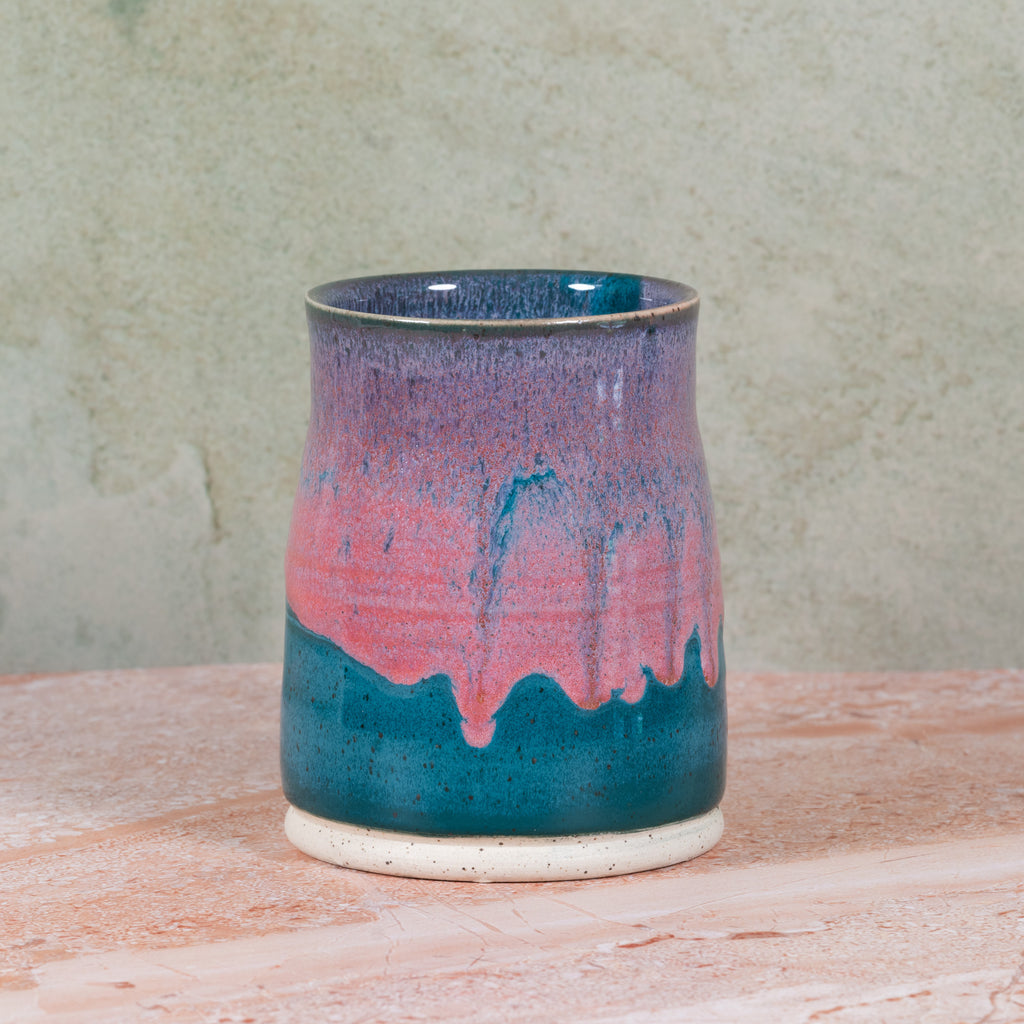 Pink/Teal Handmade Ceramic Mug