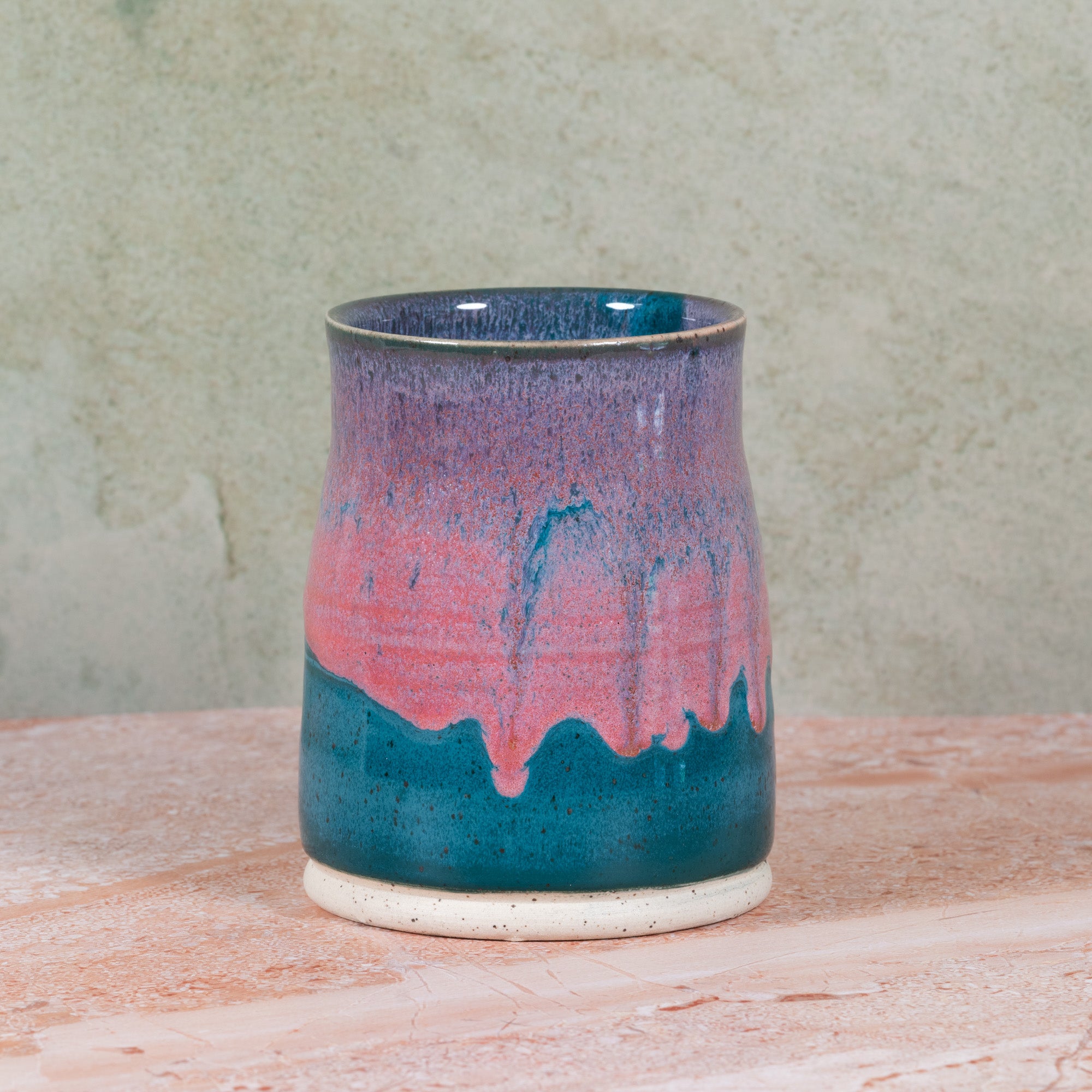 Pink/Teal Handmade Ceramic Mug