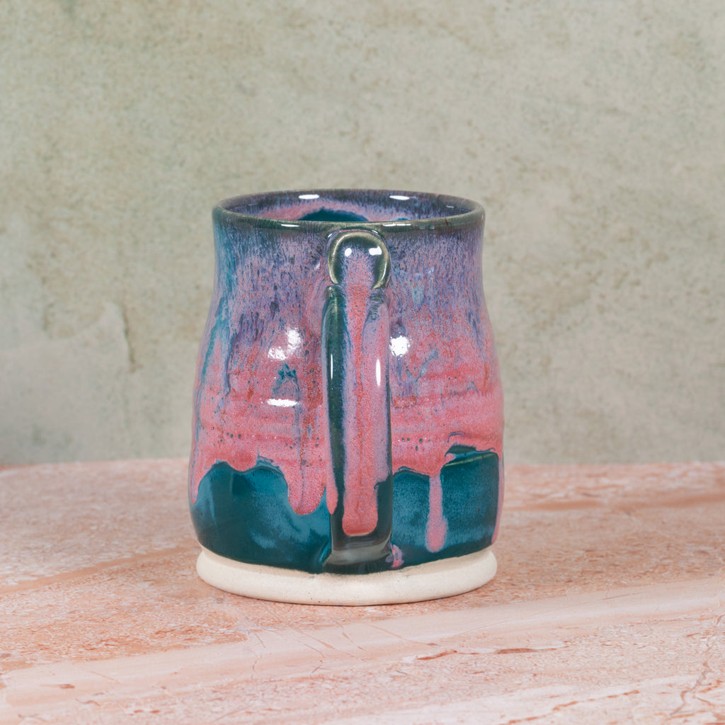 Pink/Teal Handmade Ceramic Mug