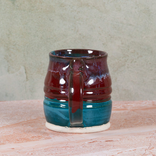 Handmade Ceramic Mug Teal/Red (Copy)