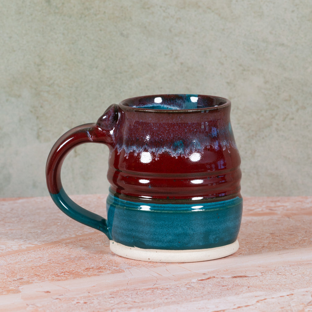 Handmade Ceramic Mug Teal/Red (Copy)