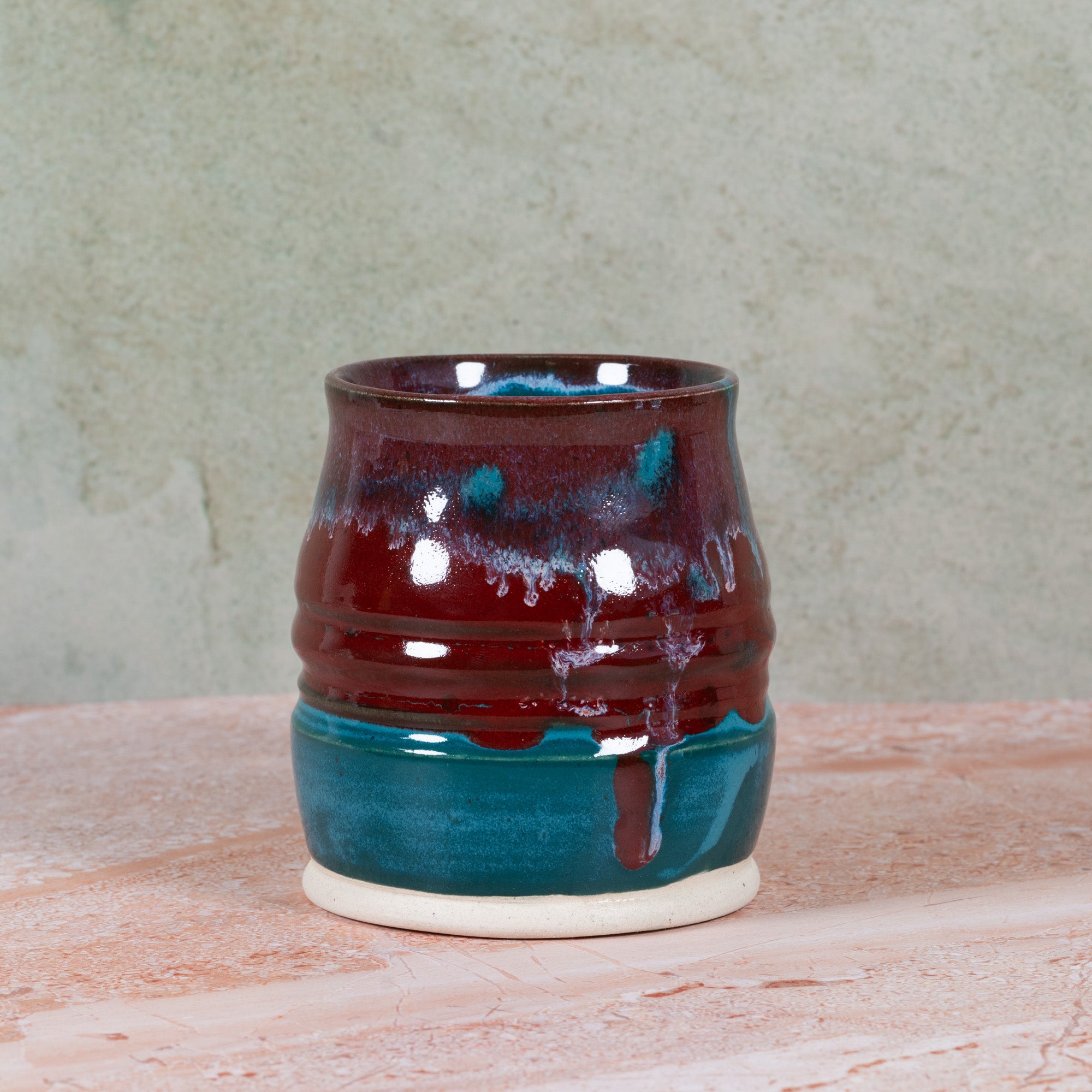 Handmade Ceramic Mug Teal/Red (Copy)