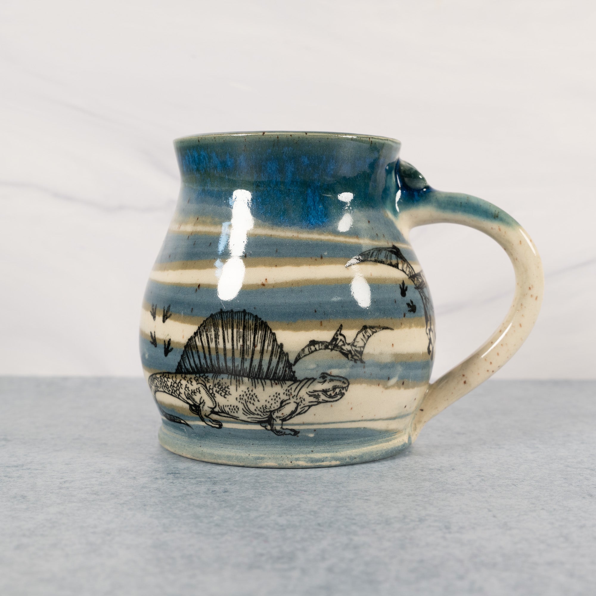 Marbled Earth Dinosaur Mug