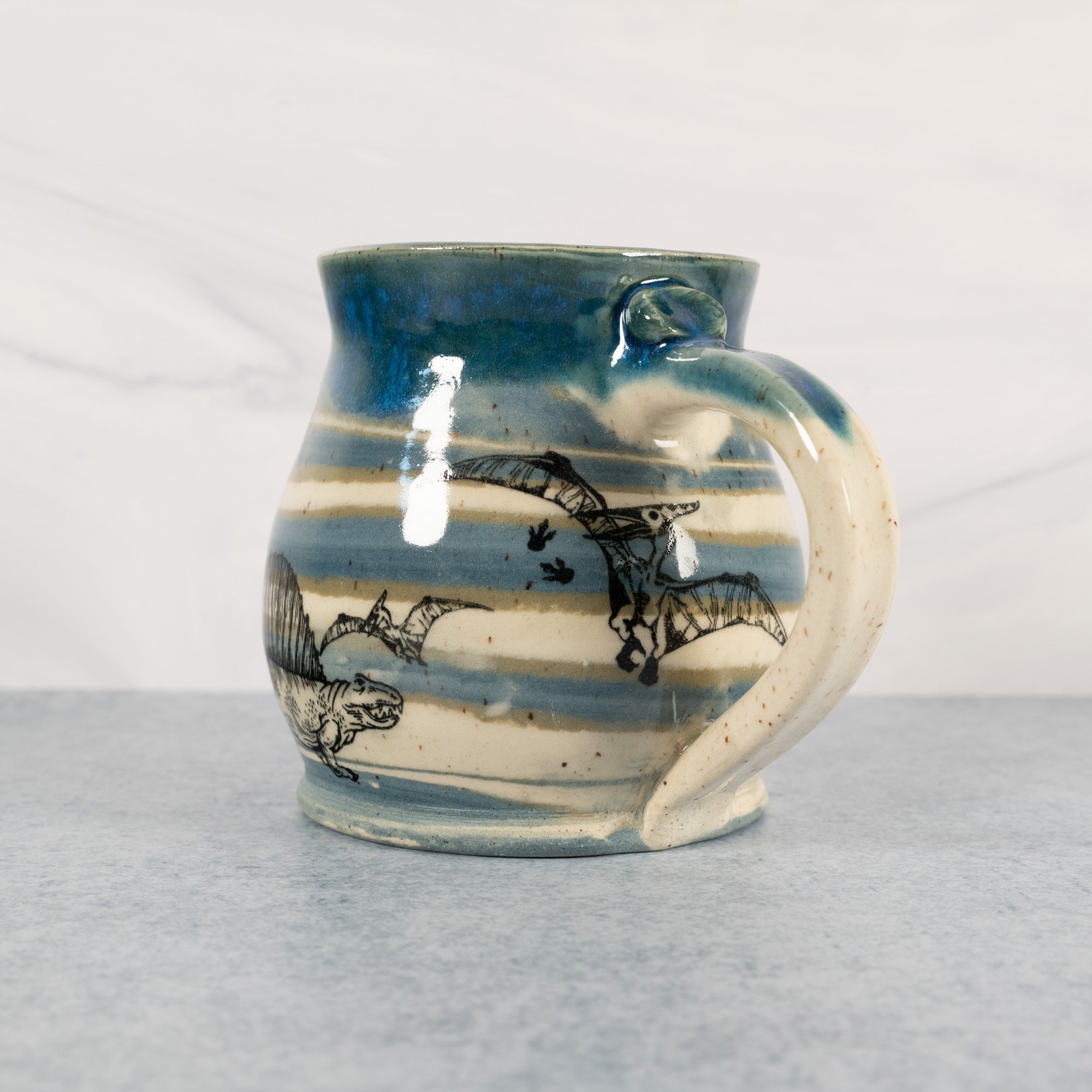 Marbled Earth Dinosaur Mug