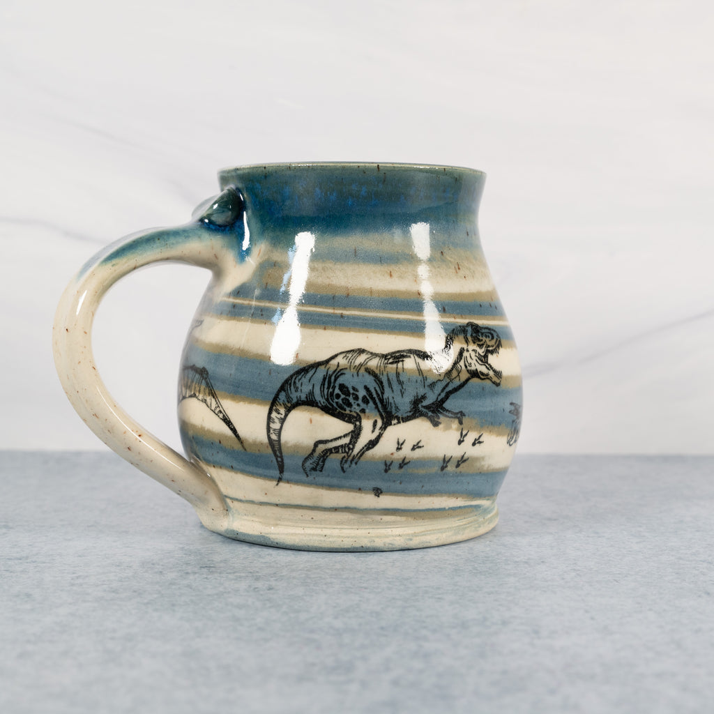 Marbled Earth Dinosaur Mug