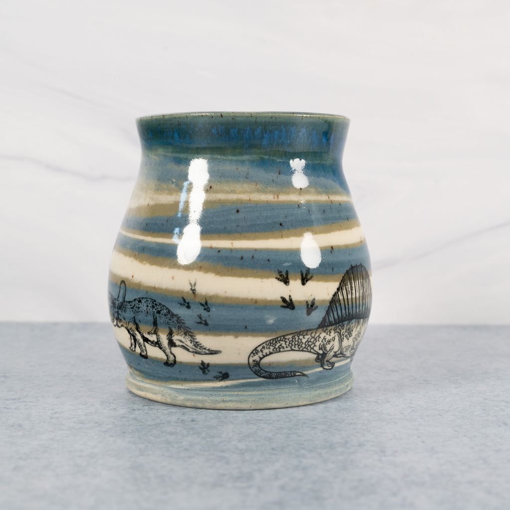 Marbled Earth Dinosaur Mug
