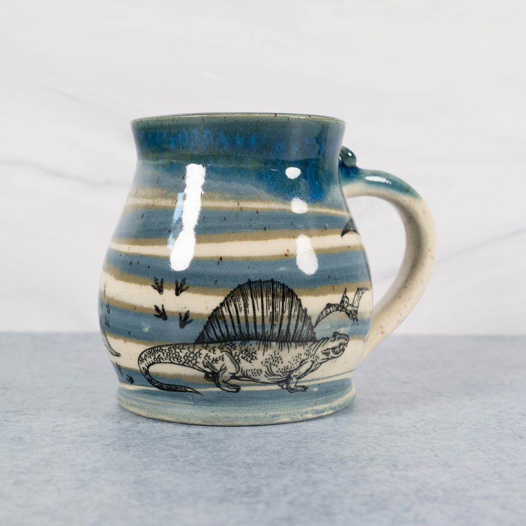 Marbled Earth Dinosaur Mug
