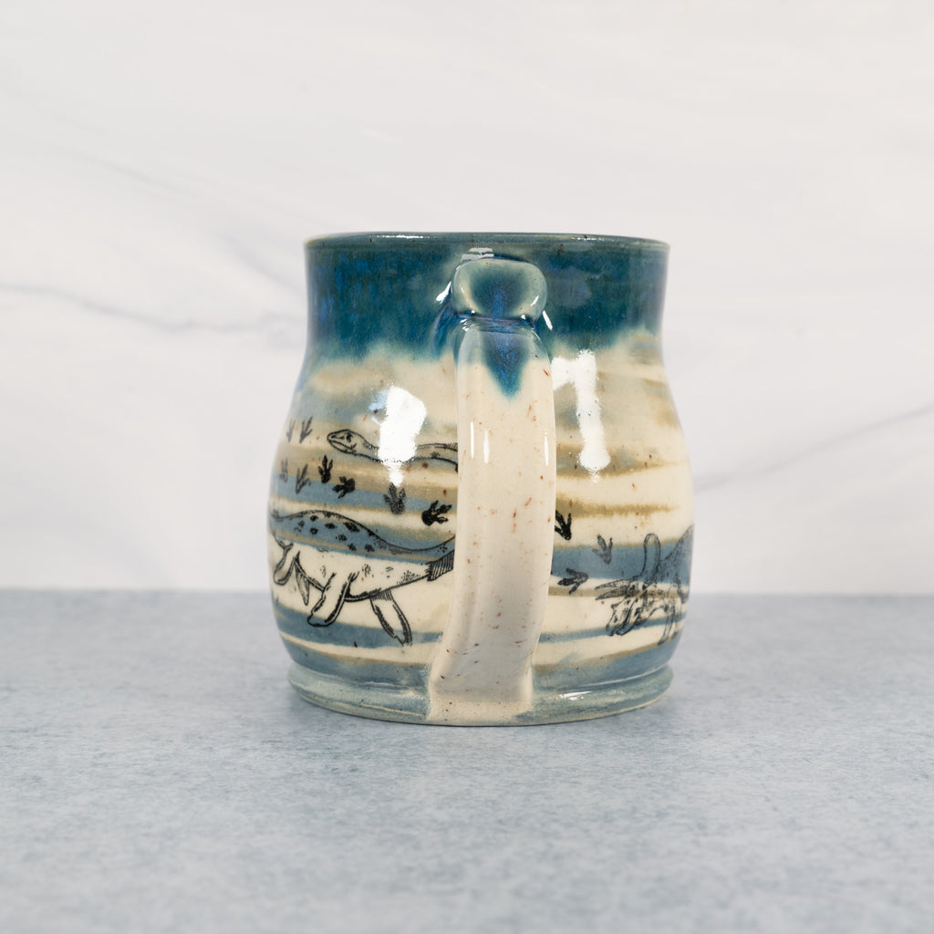 Marbled Earth Dinosaur Mug