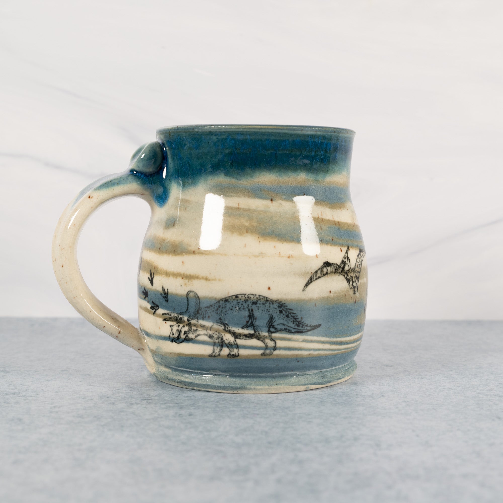 Marbled Earth Dinosaur Mug