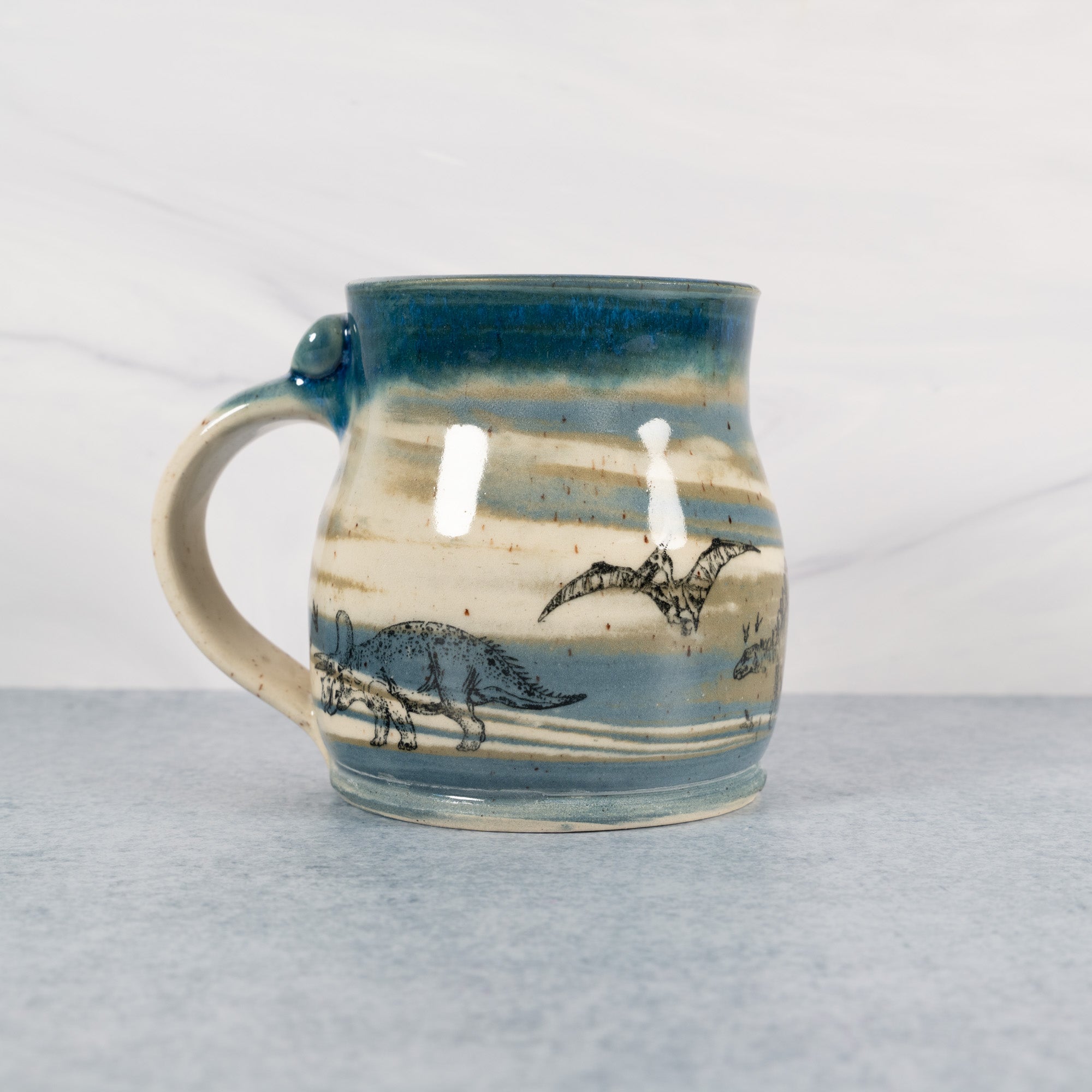 Marbled Earth Dinosaur Mug