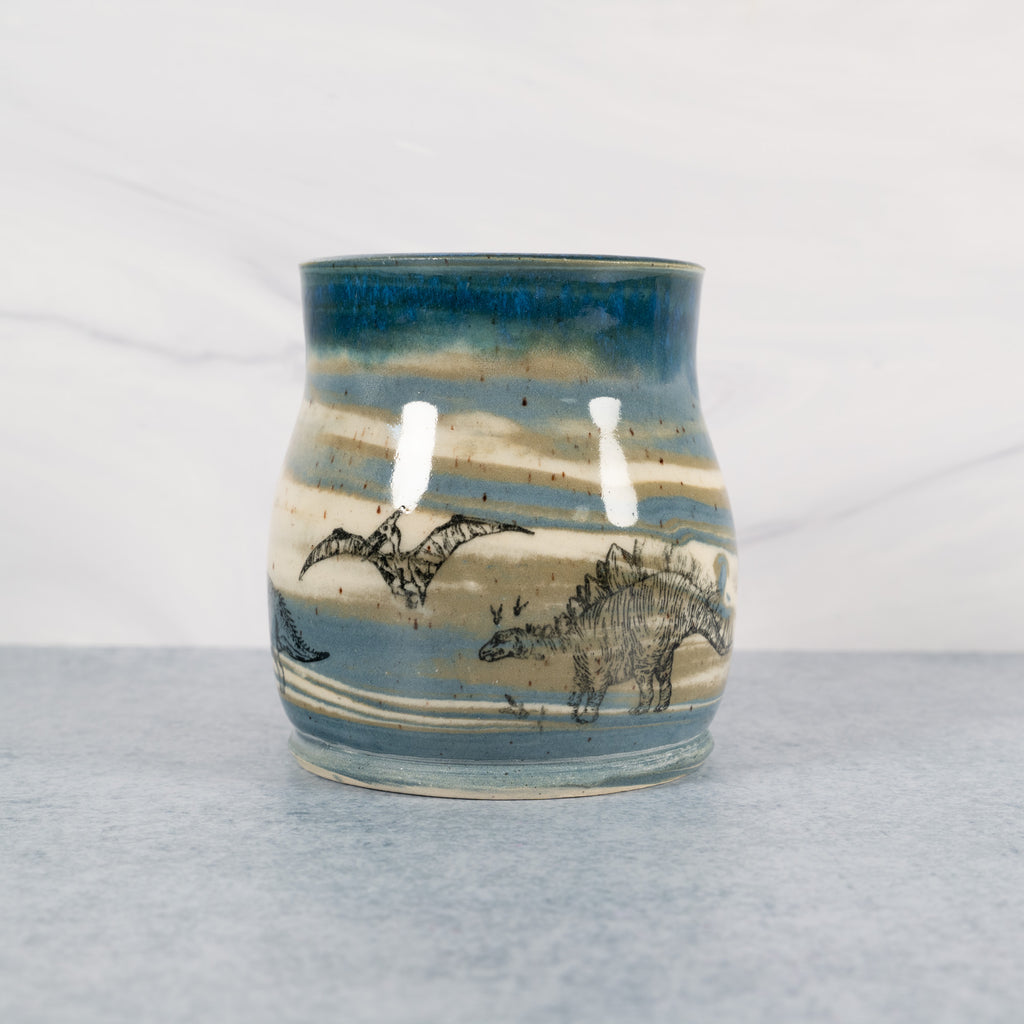 Marbled Earth Dinosaur Mug
