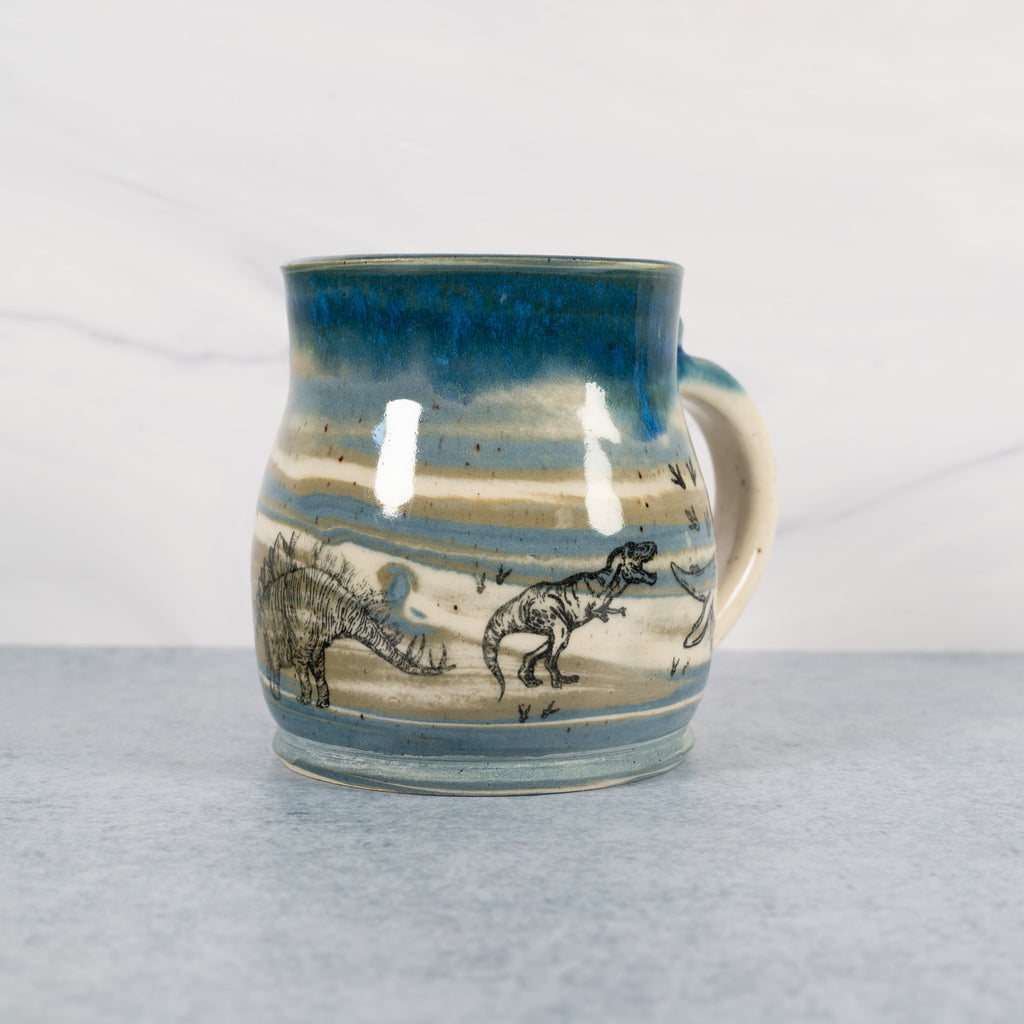 Marbled Earth Dinosaur Mug