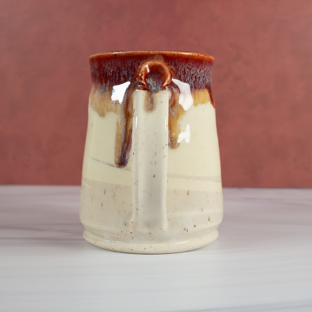 Handmade Marbled Red Beer Stein