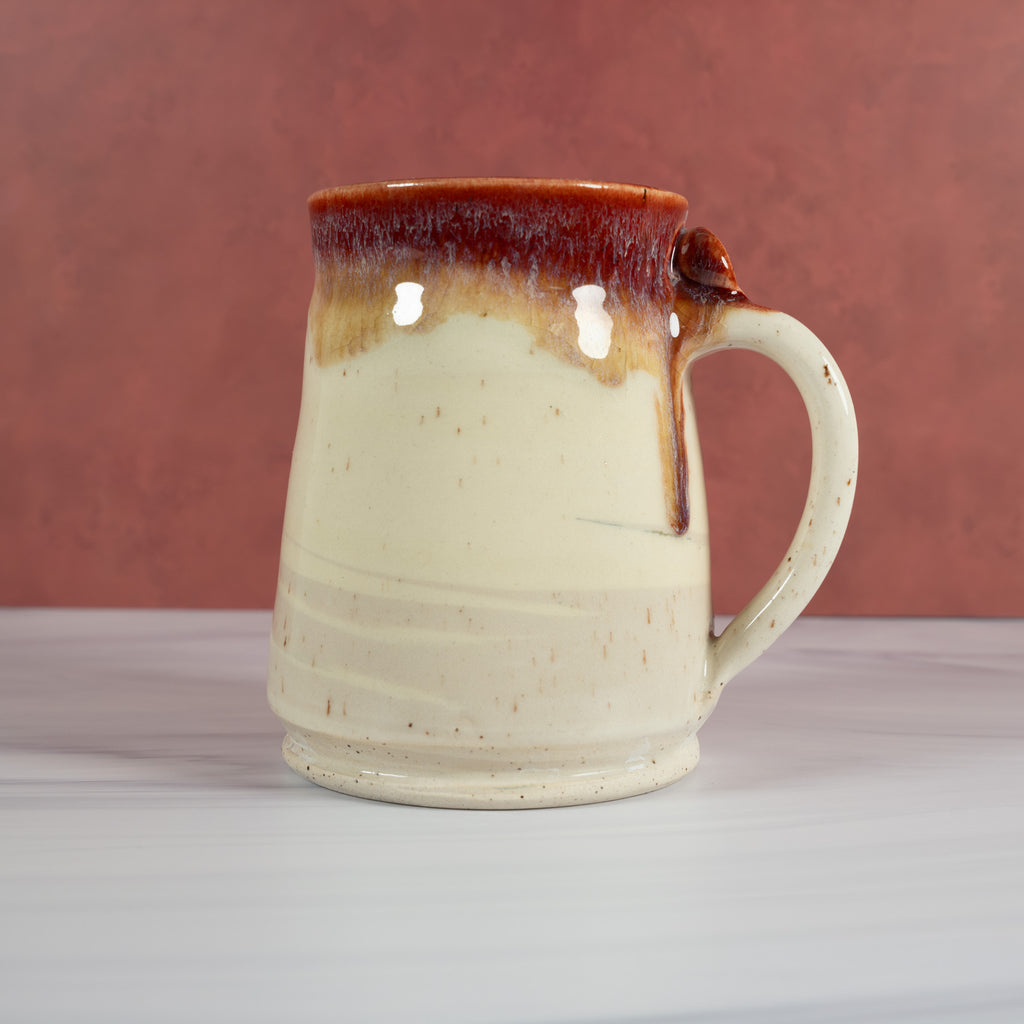Handmade Marbled Red Beer Stein
