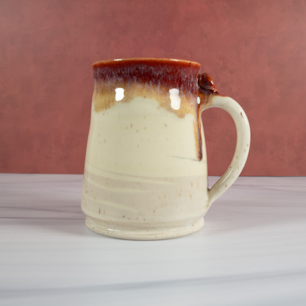 Handmade Marbled Red Beer Stein
