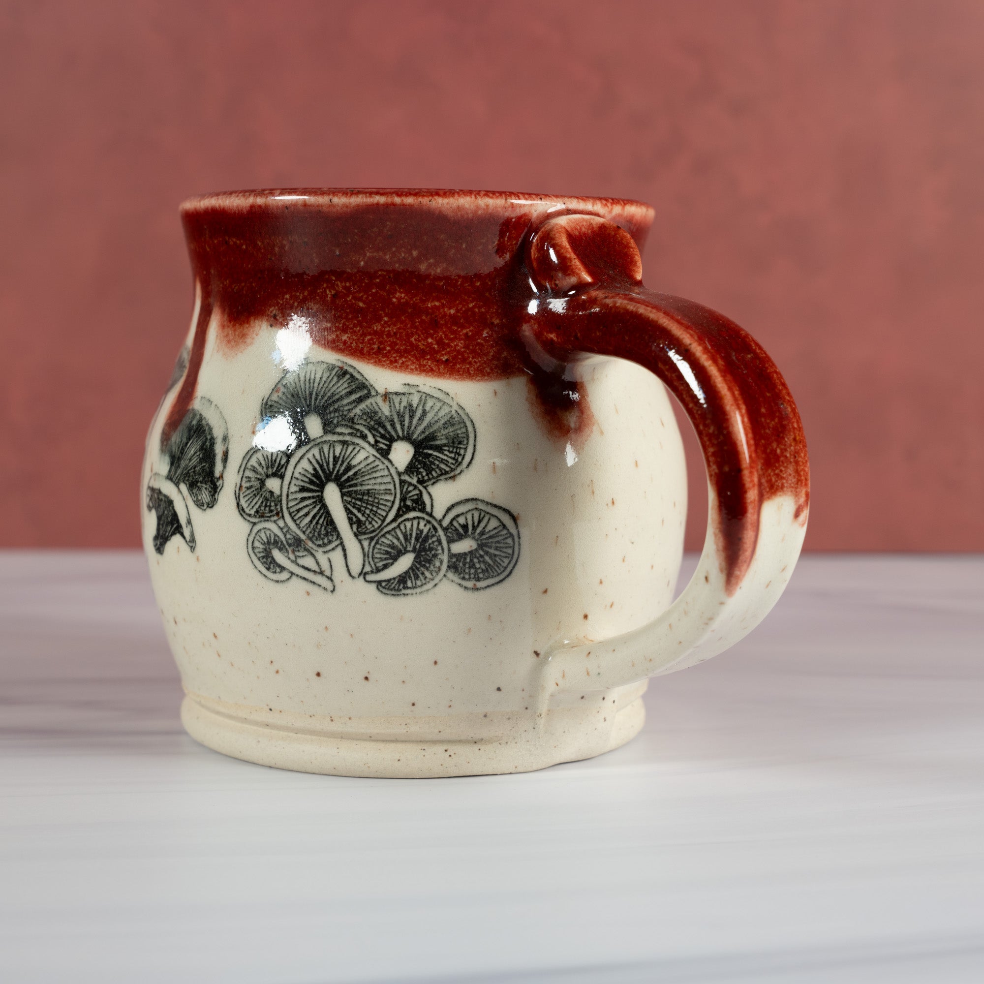 Handmade Red Mushroom Mug