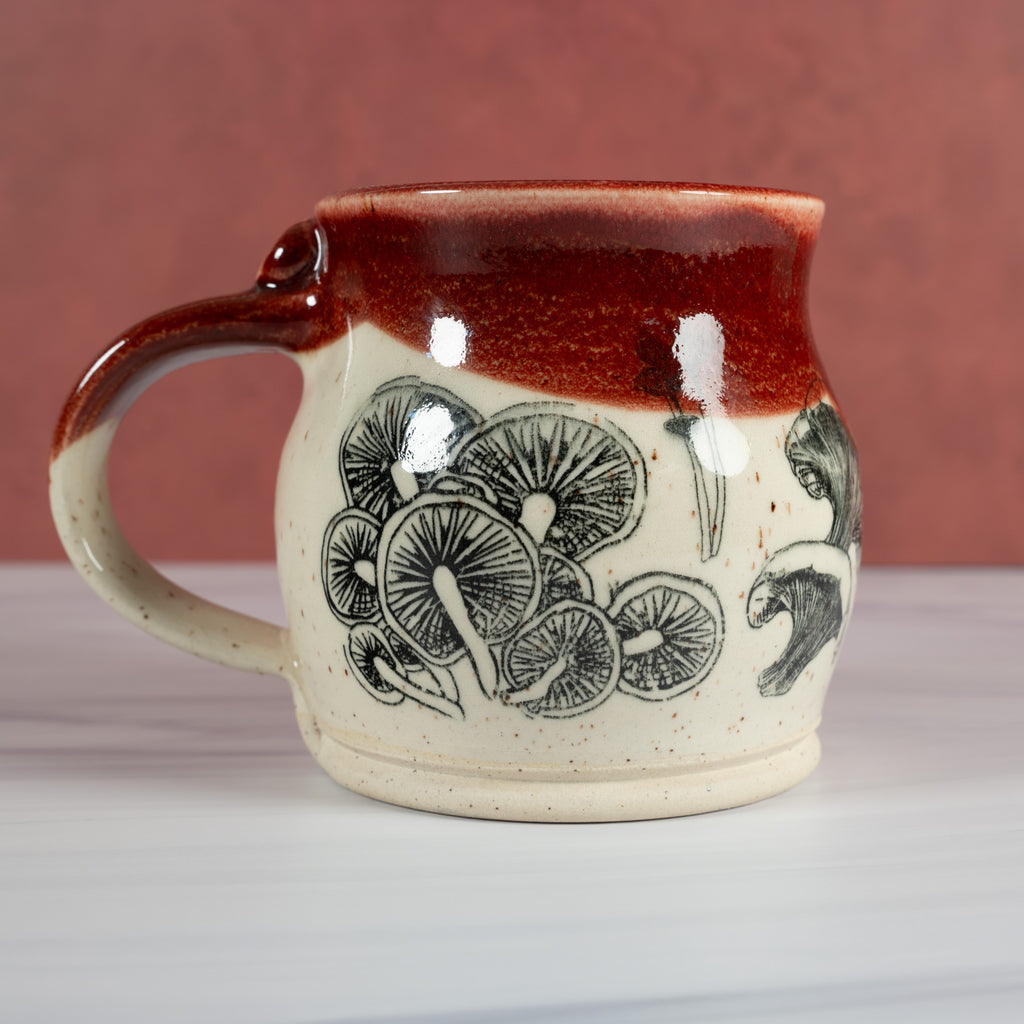 Handmade Red Mushroom Mug