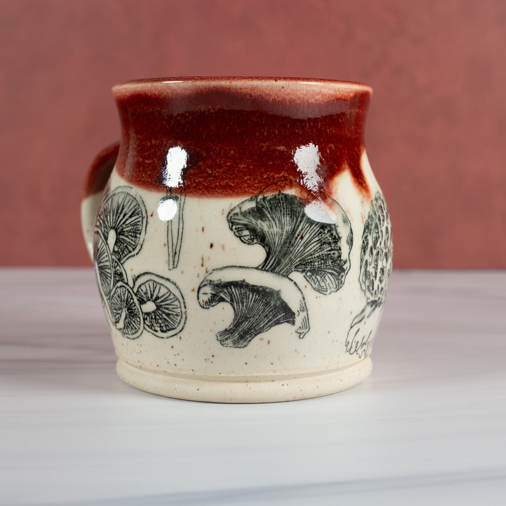 Handmade Red Mushroom Mug