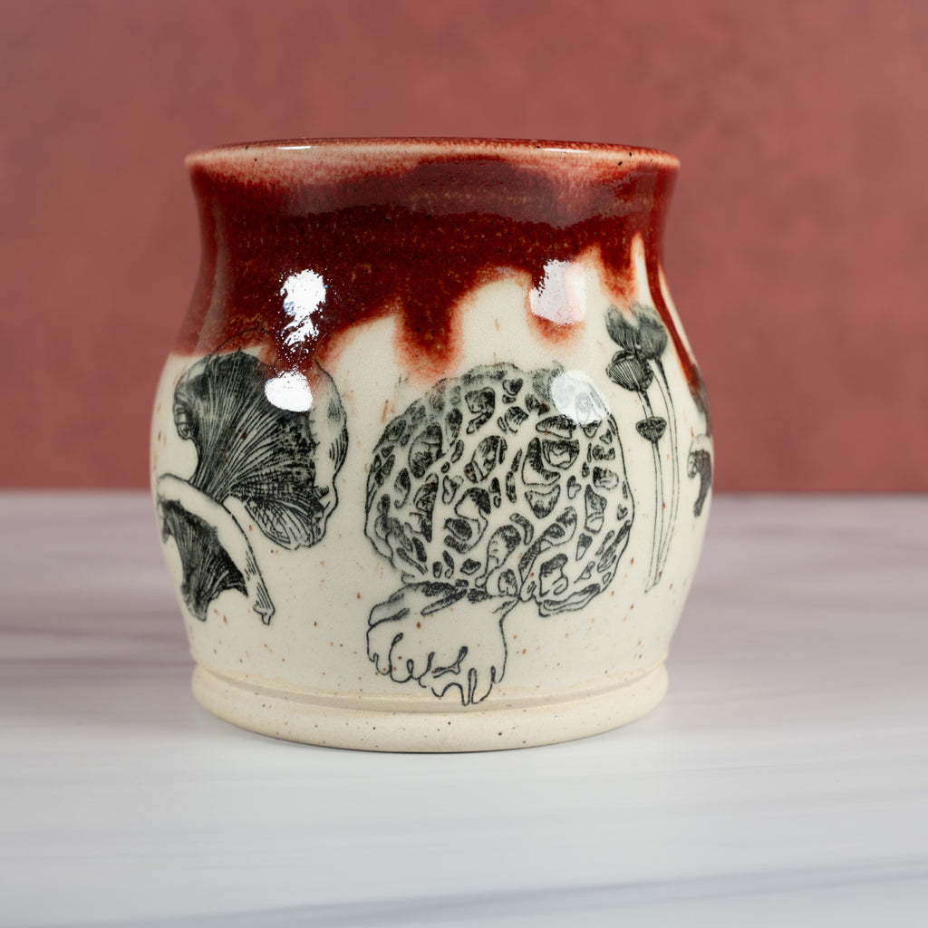 Handmade Red Mushroom Mug