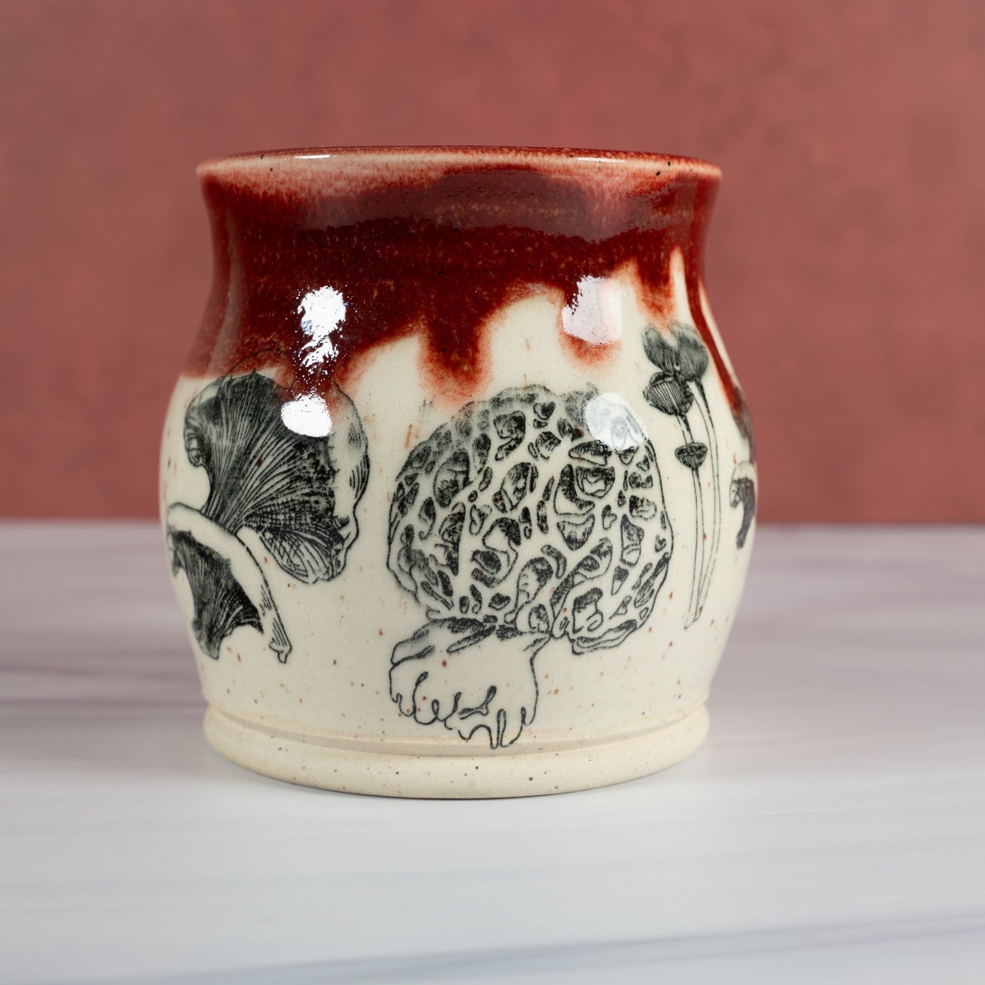 Handmade Red Mushroom Mug