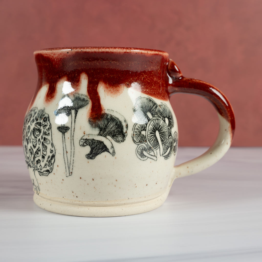 Handmade Red Mushroom Mug