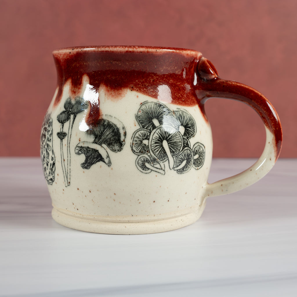 Handmade Red Mushroom Mug