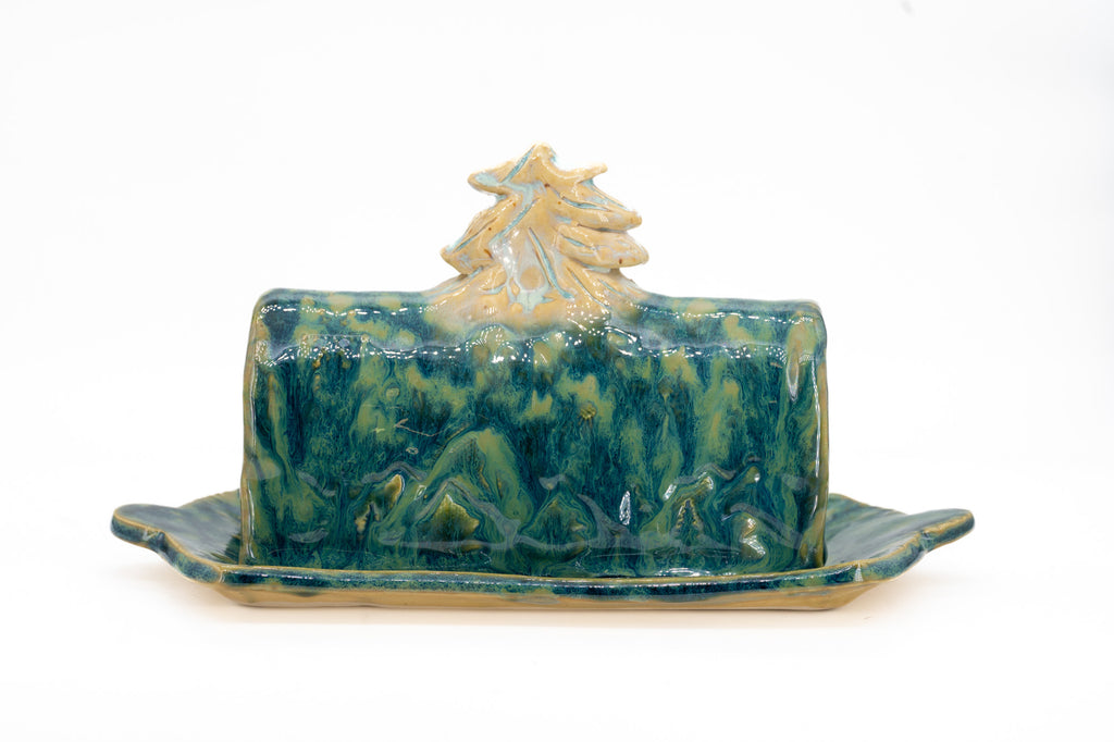 Snowy Tree Butter Dish