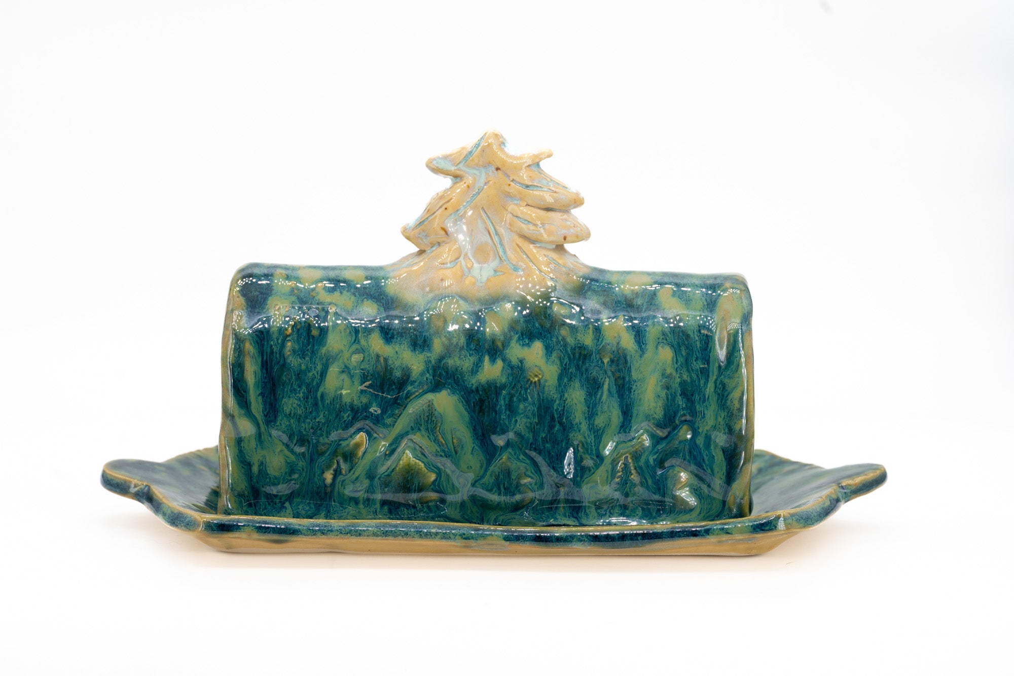 Snowy Tree Butter Dish