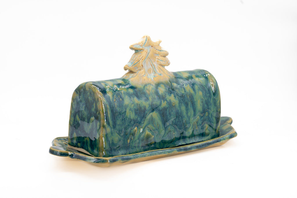 Snowy Tree Butter Dish