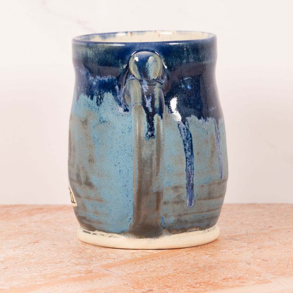 Handmade Ceramic Mug with Tabby Cat