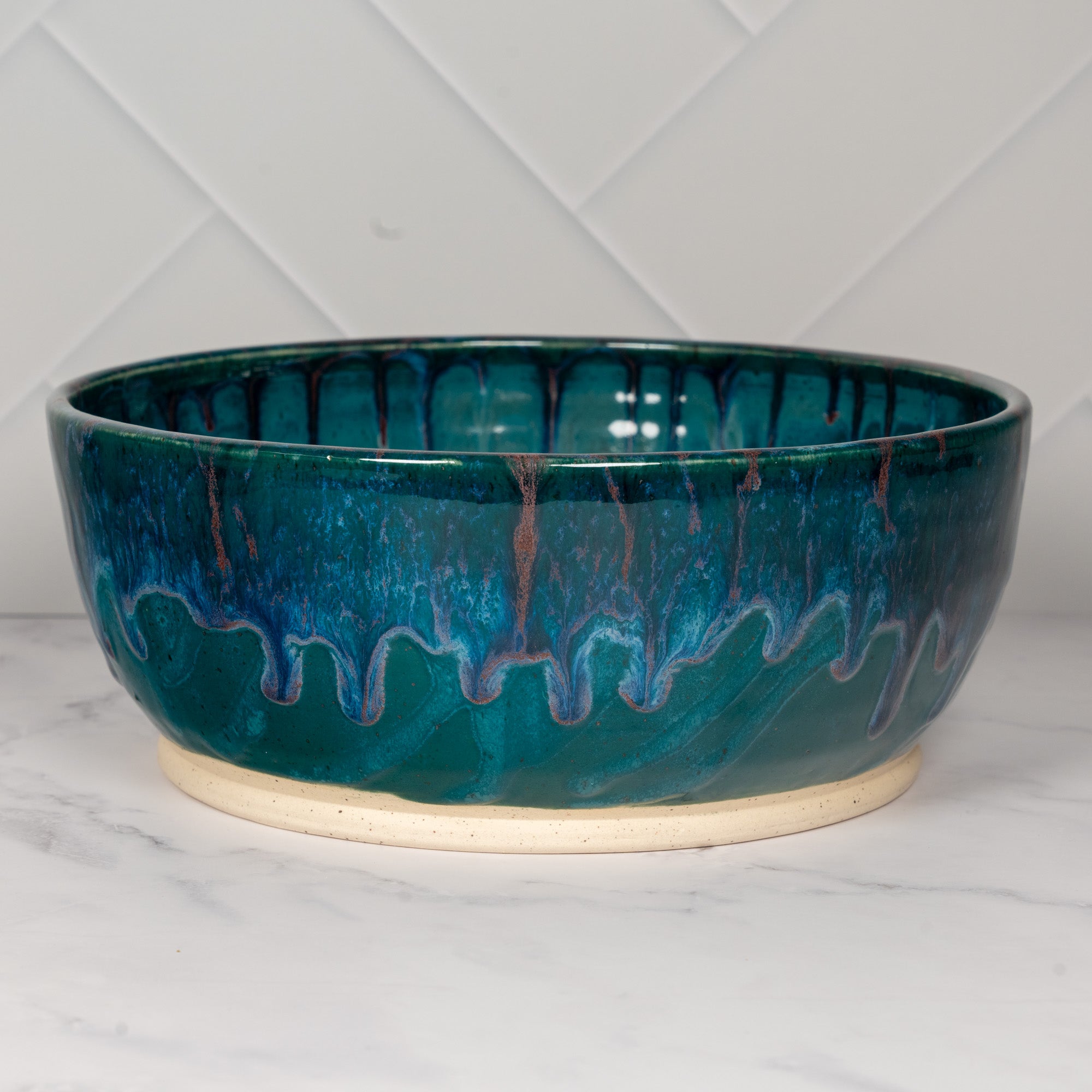 Mermaid Teal Medium Size Fruit / Serving Bowl