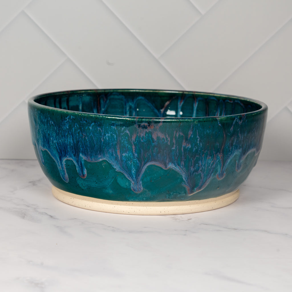 Mermaid Teal Medium Size Fruit / Serving Bowl