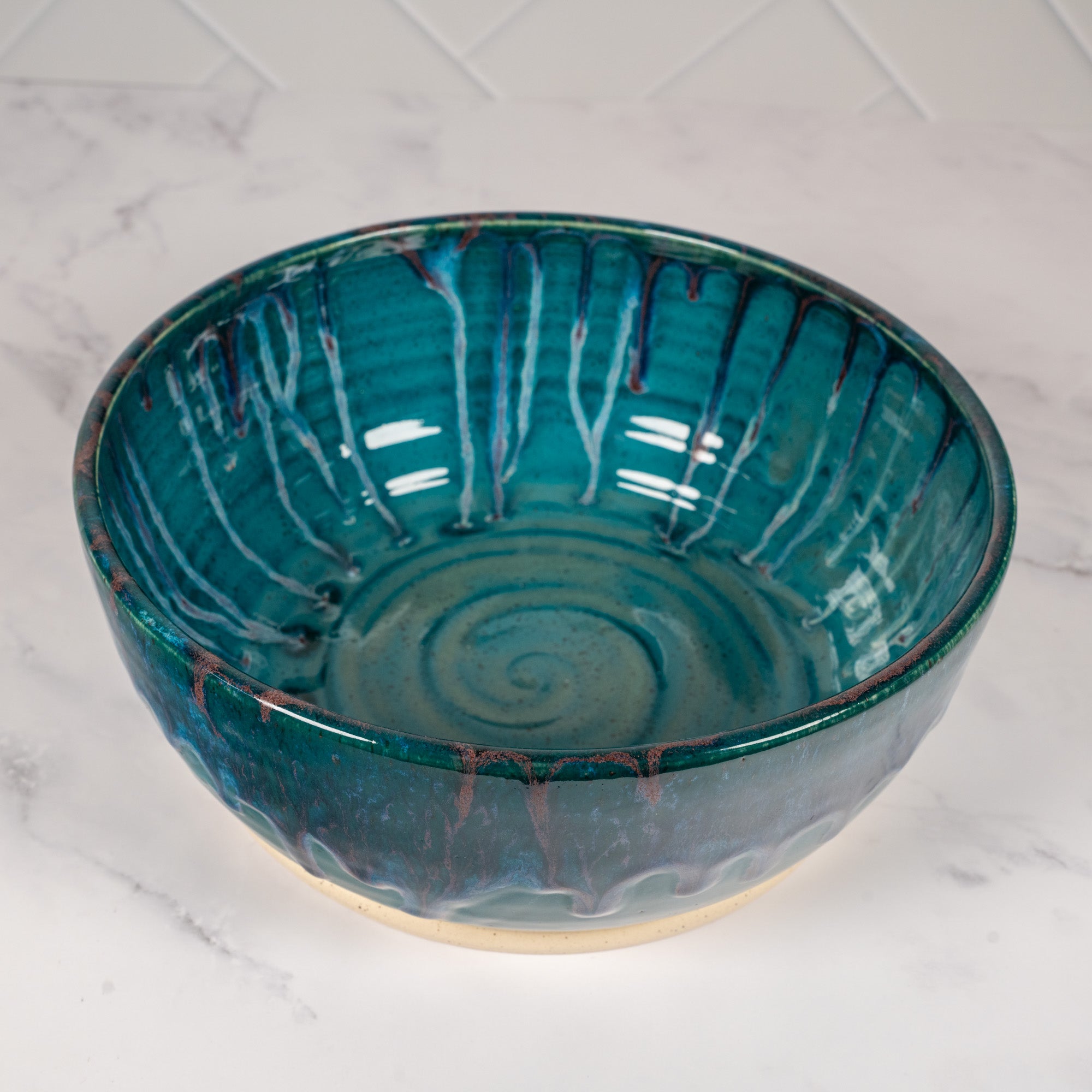 Mermaid Teal Medium Size Fruit / Serving Bowl