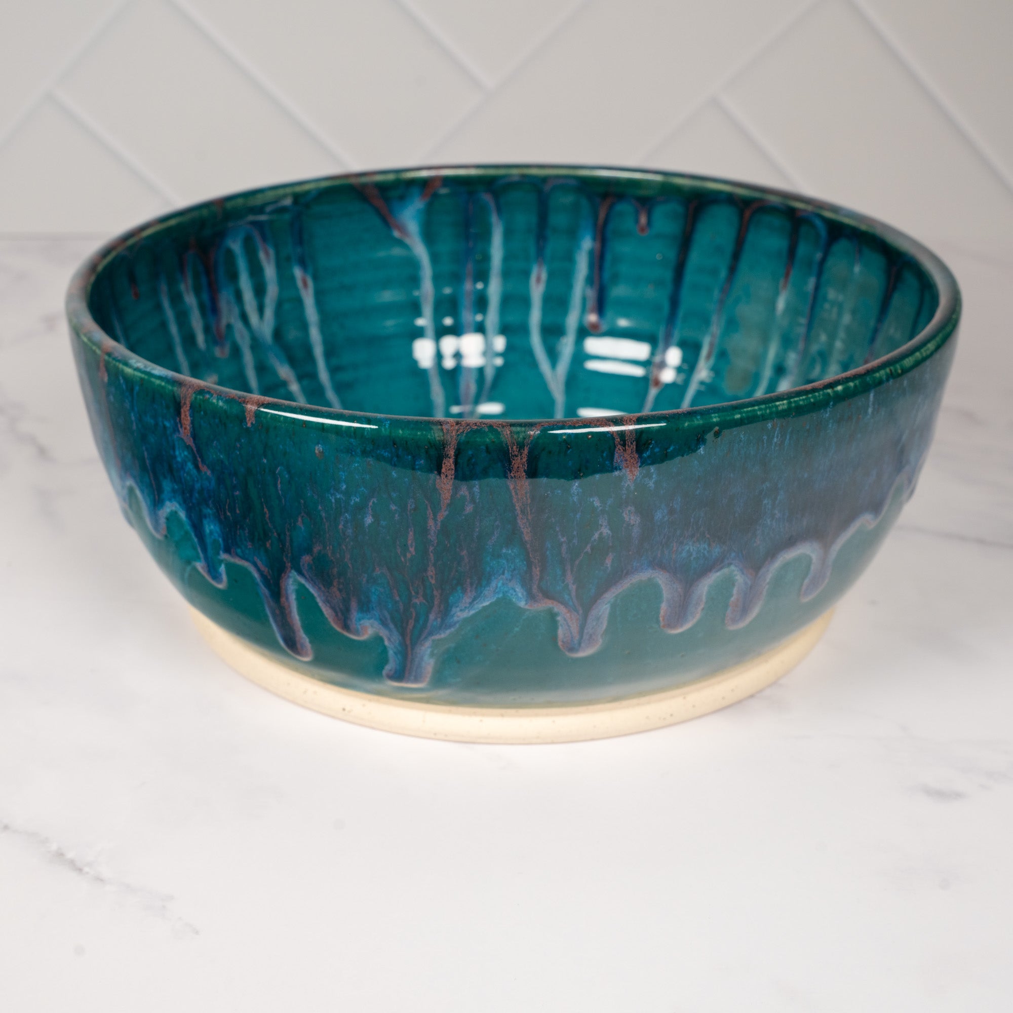 Mermaid Teal Medium Size Fruit / Serving Bowl