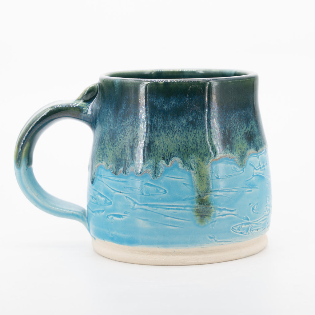 Handmade Texture Fish Coffee Mug